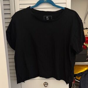 We the free black short sleeve cropped tee